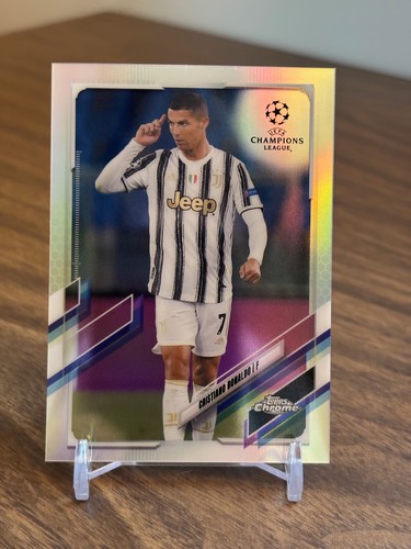 Cristiano Ronaldo 2020 2020-21 Topps Chrome UEFA UCL #100 Silver Refractor - Picture 1 of 2