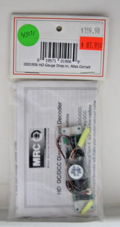 HO MRC Atlas Genset DC/DCC Diesel Sound Decoder #0001906 Brand NEW - Image 2 of 4