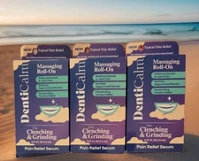 NEW 3x DentiCalm Massaging Roll-On Pain Relief Serum for Clenching Grinding 14ml