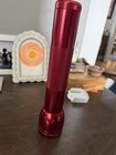 MagLite Flashlight 10" Red 2D Cell Made in USA Mag Lite Heavy Duty Works! — photo 2