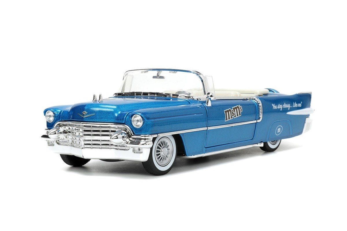 Jada 1:24 1956 Cadillac Eldorado w/ Blue M&M Figure 33726