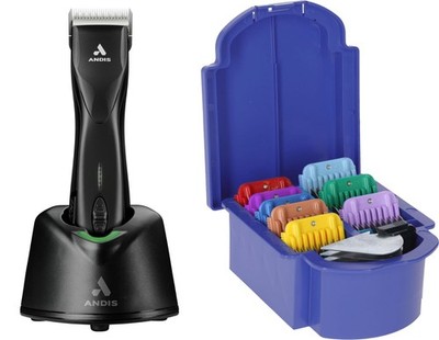 ANDIS PULSE ZR II AKKU SCHERMASCHINE +ROSTFREIER STAHL AUFSTECKKAMM-SET 1,5 - 32