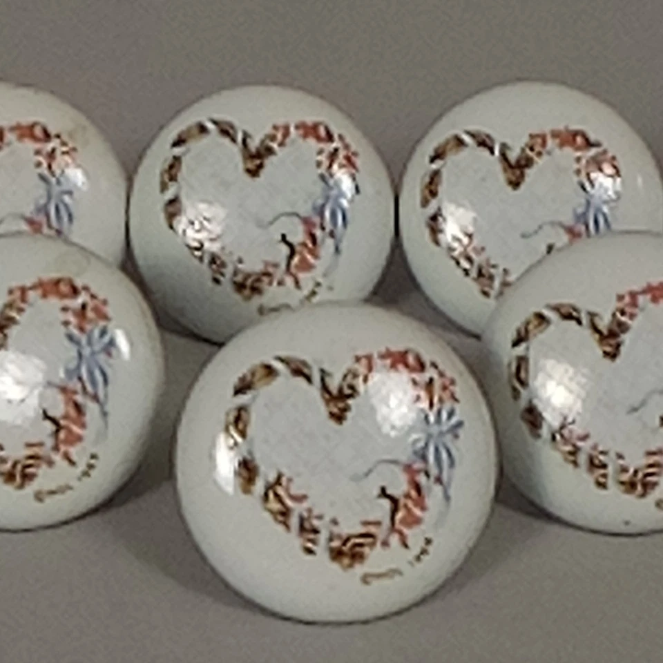 Cintas Corazón Flores Azul Rosa Cajón Gabinete Tirador Perilla 10 Piezas De Colección HOL 1989 Foto 3 de 4