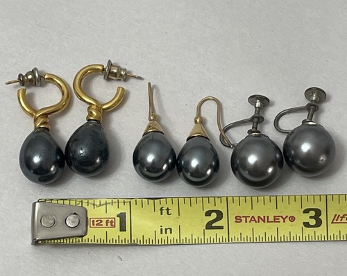 Faux Pearl Earring 3 Pairs - Picture 5 of 8