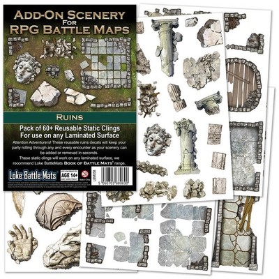 Add On Scenery for RPG Maps - Ruins by Loke - 60+ standard, Multicolour 