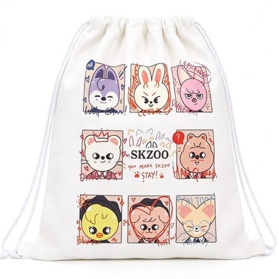 for Stray Kids Merch Skzoo SKZ Gifts Stuff Inspired Drawstring Bag