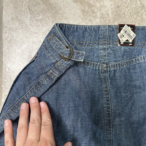 Lauren Jeans Co. Denim Maxi Skirt 10 Long Y2K Blue Button Modest Polo Ralph - Picture 6 of 14