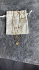 Crystal Logo Necklace Gold ‘Excellent Condition Auth Christian Dior Clair D Lune