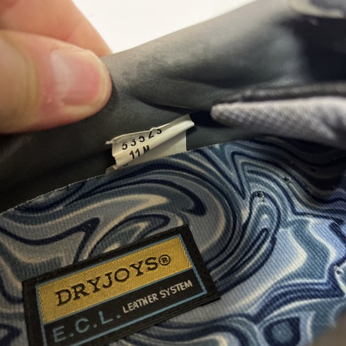 Footjoy Dryjoys ECL Scarpe da Golf Uomo 53523 Nero/Oro/Grigio 11 Medium + Borsa - Foto 7 di 14