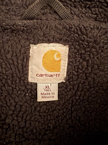 Carhartt Sherpa Gilet Muschio Nero Arenaria Anatra Vintage Abbigliamento da Lavoro V33-355 XL Alto - Foto 5 di 10