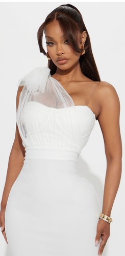 Fashion Nova One Shoulder Midi Kleid M  - Bild 4 von 4