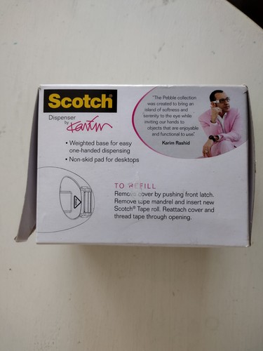 Dispensador de cinta de guijarros Scotch 3M Karim Rashid Designer blanco - Imagen 5 de 6