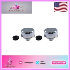 High-Quality 1-1/4'' Push-In Breather with Grommet - Chrome Finish Pack of 2