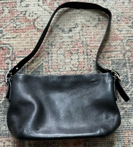 Pochette Coach vintage pelle nera primi anni 2000 Y2K usata in ottime condizioni - Foto 6 di 6