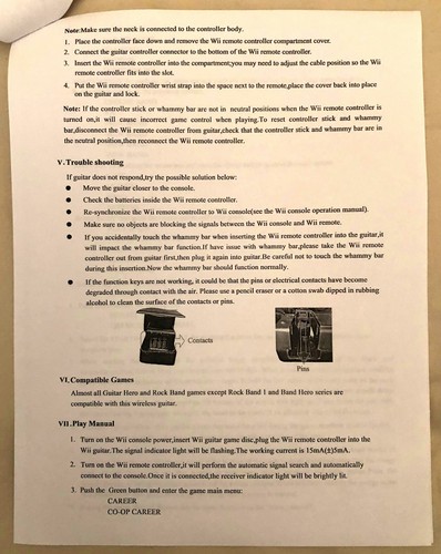 Guitar Hero World Tour Wii/Game Disc with Manual & Two Guitars/Straps/2008 - Picture 16 of 17