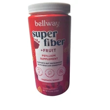 Bellway super fiber + fruit Psyllium supplement raspberry lemon