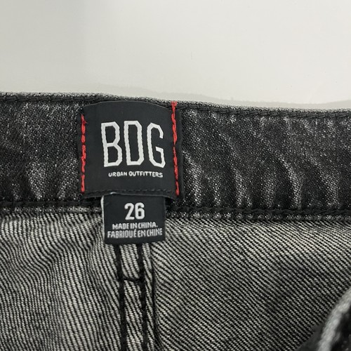 BGD Urban Outfitters Jeans Womens Size 26 Black Wide Leg Slit Flare High Rise - Picture 10 of 17