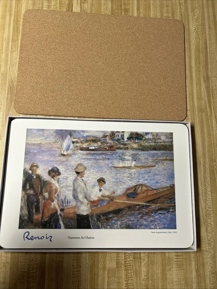 Vintage Cork Auguste Renoir Le Moulin De La Galette 1960 Spadem Table Mats - Image 4 of 4