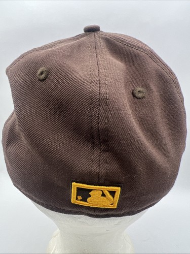 New Era 59Fifty San Diego Padres Hat Cooperstown Swinging Friar 7 Fitted Brown - Picture 4 of 13