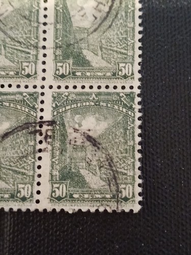 MEXICO 1933 CORREOS MEXICO 50c Used Block 20 With Margin - Picture 2 of 3