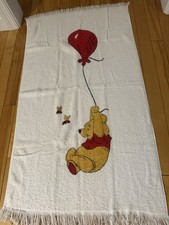 2 Vintage CANNON Winnie The Pooh Terry Cotton Bath Towels 24 X42 Red Balloon