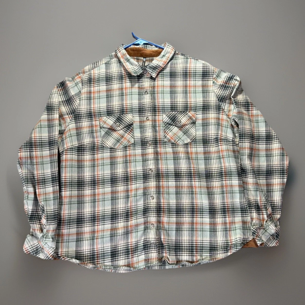 KÜHL Mens XL Plaid Flannel Shirt Long Sleeve Western Style Snap Front Workwear