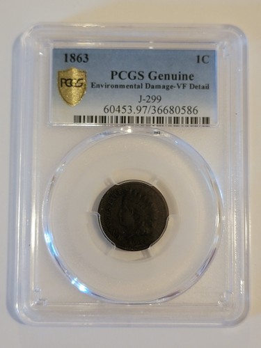 RARE PCGS Judd Pattern J-299 1863 Civil War Date Indian Head Cent in BRONZE -IZX