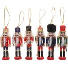 6 Pcs Nussknacker Soldat Nussknacker-figur Nussknacker-Weihnachtsschmuck