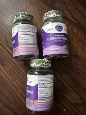 Lot Of 3 All Things Elderberry Organic Elderberry Plus 60ct Berry  Gummies 06/26