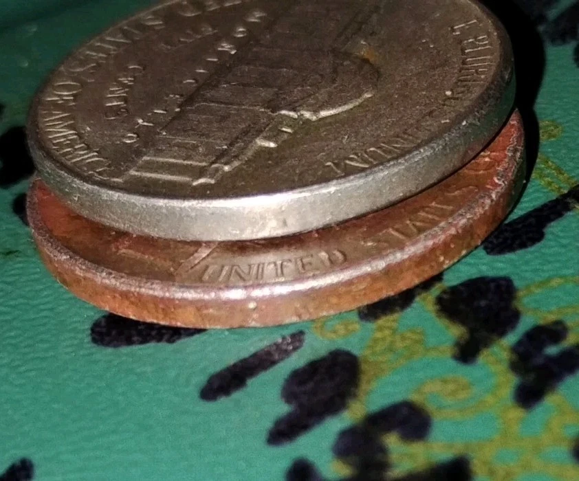 1970-D Solid Copper 5c Jefferson Error Nickel - Image 4 of 4