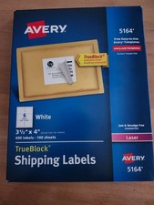 Avery 5164 Shipping Labels 3-1/3 x 4 White La...