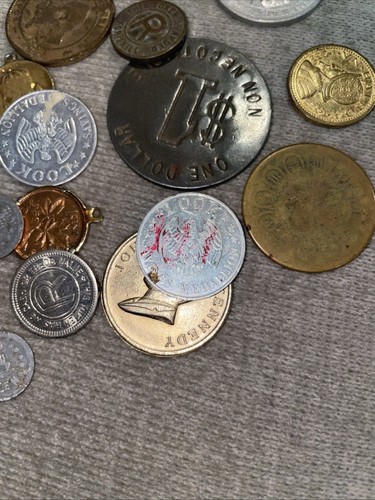 LOT OF MIXED TOKENS, MEDALS Coins - Picture 10 of 11