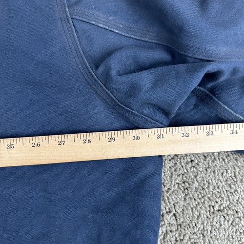 VINTAGE Carhartt Jacke Herren 2XL Duck Active Navy Blau J140 Workwear Stepp gefüttert - Bild 10 von 11