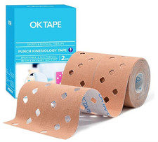 OK Tape Beige Punch Perforated Kinesiology Tape 2in X 16.4ft 2 Rolls Sports PT 1.80 per gallon