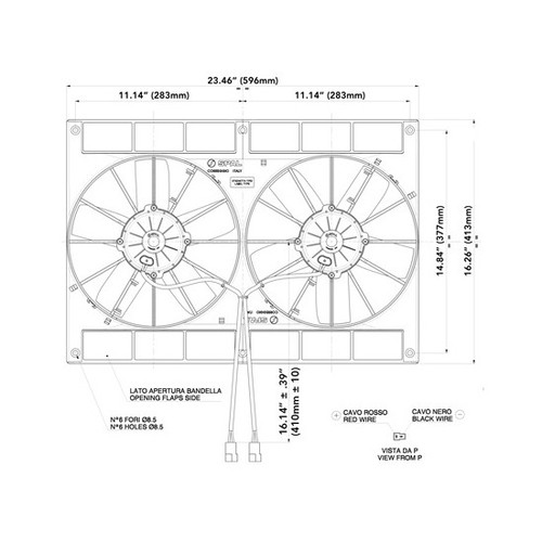 Ventilador eléctrico doble SPAL 30102052, hoja recta, 11 pulgadas - Imagen 7 de 11
