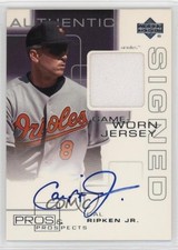 2000 Upper Deck Pros & Prospects Signed Game Worn Jersey Cal Ripken Jr Auto HOF