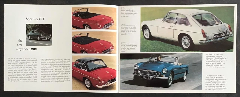 MG MGC SPORTS & GT Car Sales Brochure Sept 1967 #2468 - Image 4 of 4