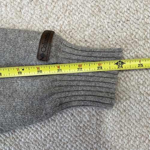 Suéter Columbia Para Hombres L Mezcla de Lana Manga Larga Pullover 1/4 Cremallera Gris Púrpura - Imagen 6 de 9