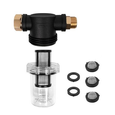 Inline Water Filter Sediment Filter 80 PSI Max 3/4 inch GHT male & female thread