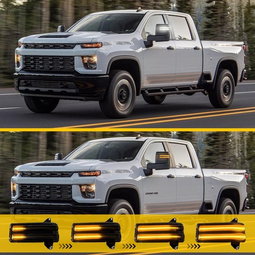 Switchback LED Side View Mirror Light Smoke Lens For 2020-24 Silverado Sierra T - Picture 10 of 10