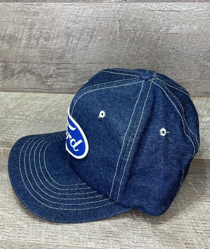 Vintage FORD Motor Company Denim Patch Hat Cap Snapback - Estate Find! - Picture 8 of 21