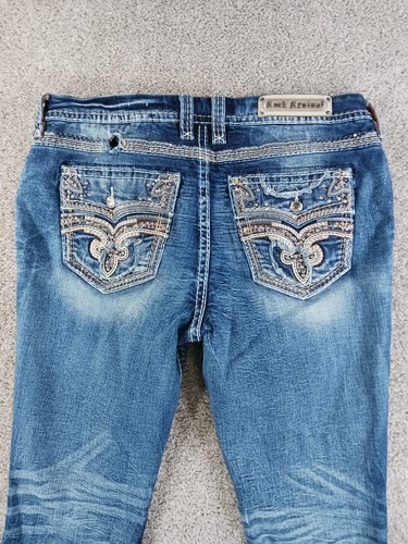 Rock Revival Dellah Easy Boot Damen Denim Jeans 36 blau Acid bestickt - Bild 13 von 18