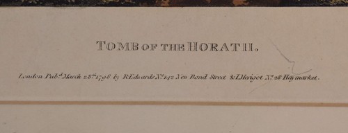 Antique Color Print, 'Tomb of the Horvath' Published 1798 by R. Edwards - Picture 3 of 12