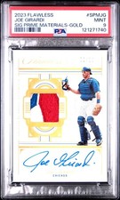 2023 Panini Flawless JOE GIRARDI Sig Prime Materials GOLD /10 Cubs PSA 9 🔥patch