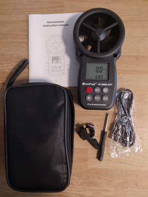 HoldPeak Digital Anemometer Handheld Wind Speed Tester Measurement HP-866B-APP