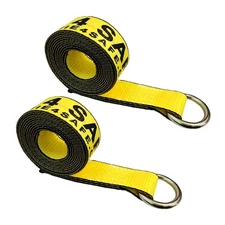 2 Pack 2" x 10' Lasso Strap w/ O Ring Auto Tie Down for Tow Truck Wheel Lift