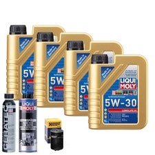 Motoröl 5W30 LIQUI MOLY Longlife Iii 4L+HENGST Ölfilter +Spülung +Cera Tec