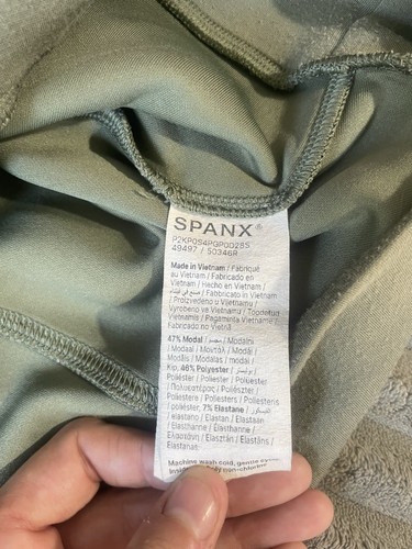 Spanx Giacca Morbida Elasticizzata Verde 1/2 Zip Air Essentials Capispalla Donna Taglia M - Foto 8 di 8