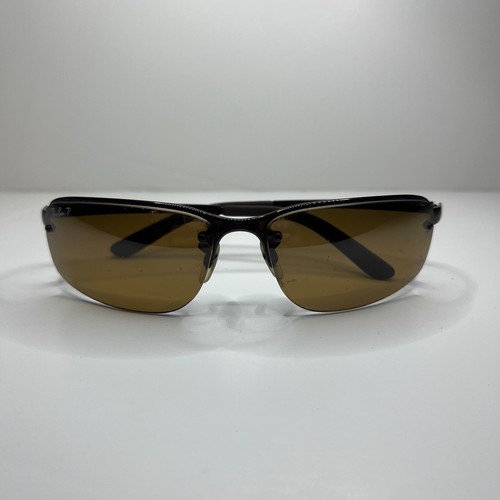 Ray-Ban Polarized Sunglasses RB3239 014/84 Brown 62-15 Half Rim - Picture 2 of 9