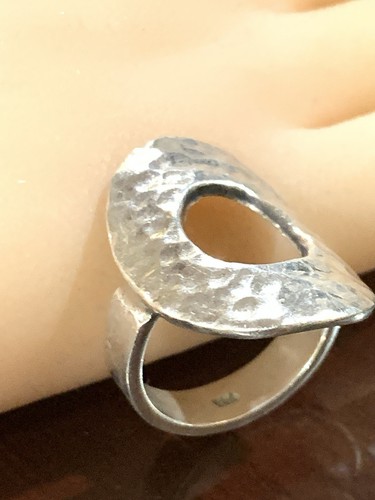 Sterling Silber Ring gehämmert Größe 10 - Bild 5 von 6